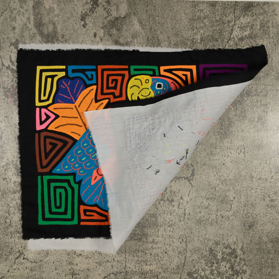 Fantasy Orange And Blue Parrot Bird Mola (Copy)