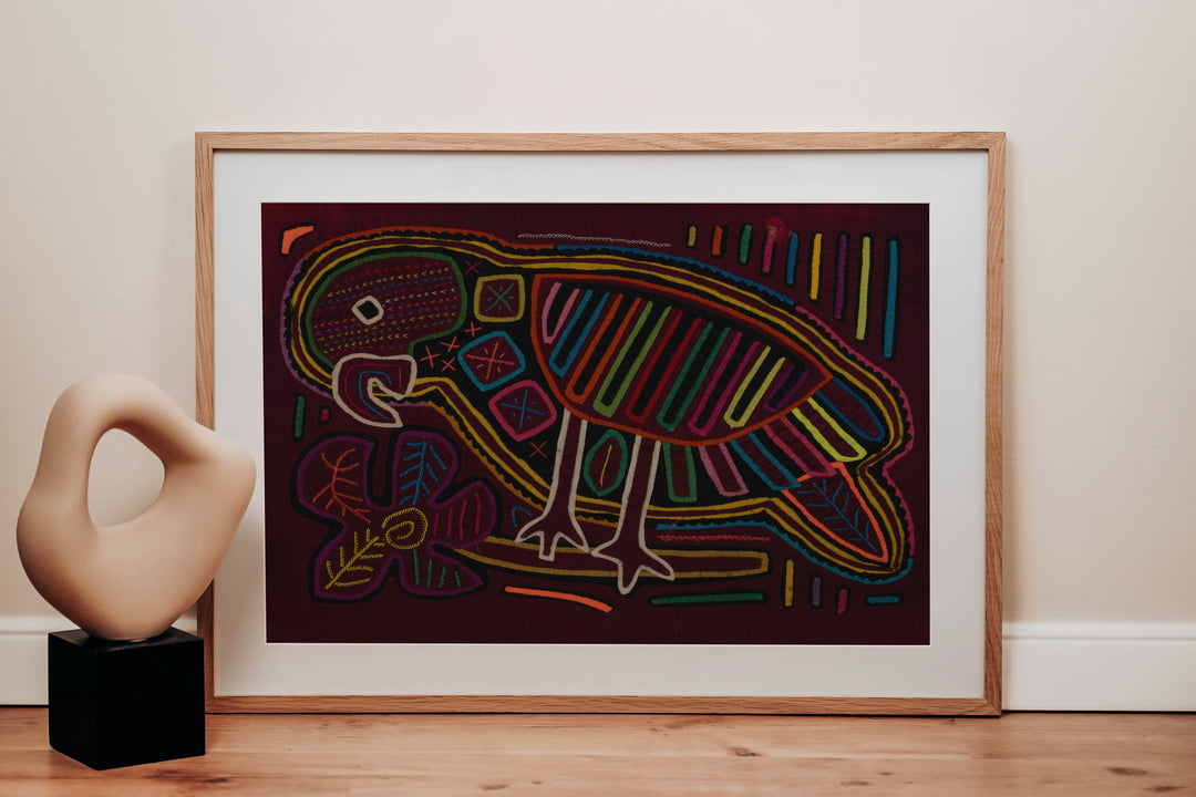 Traditional Multi-Color Parrot Bird Mola