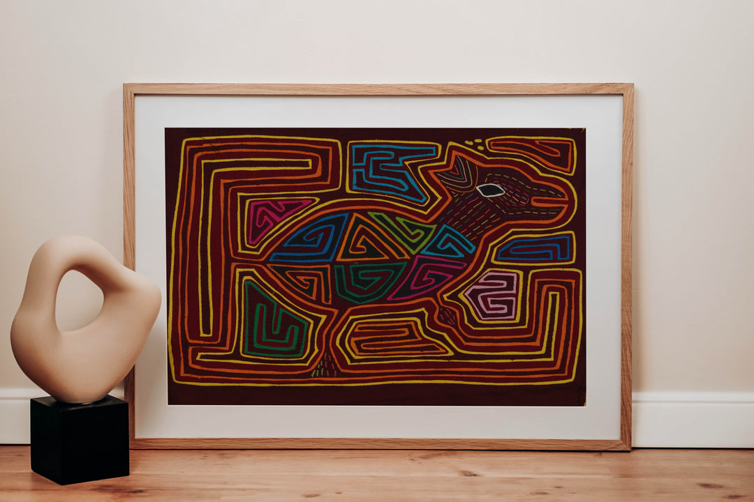Traditional Multi-Color Deer In The Jungle Mola