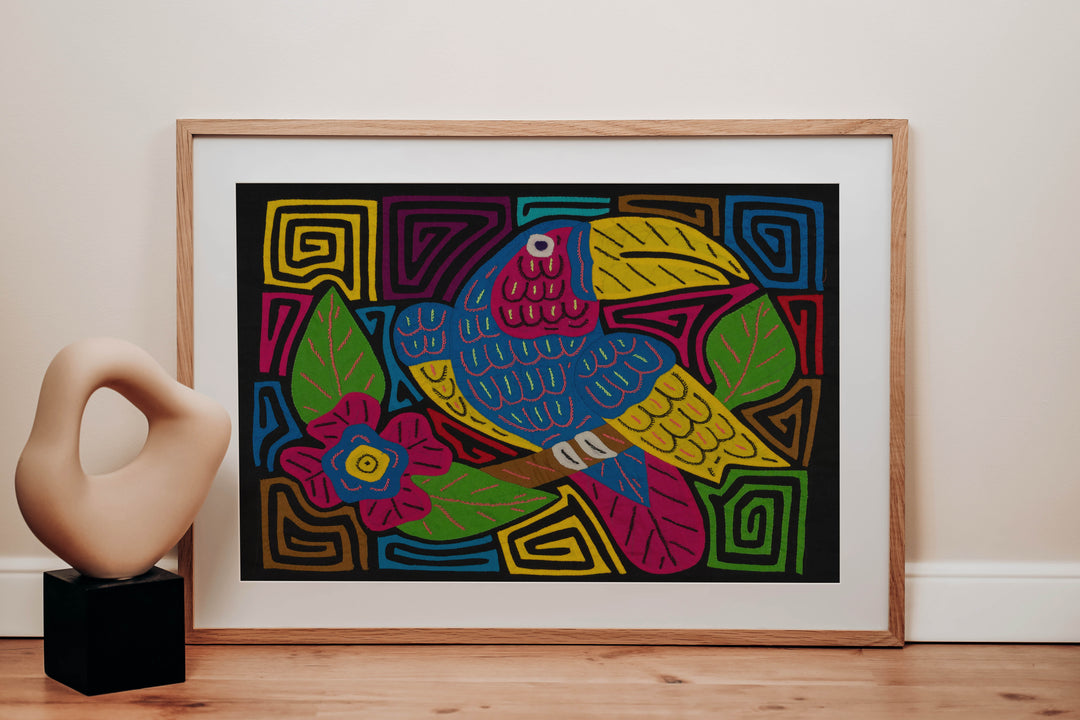 Fantasy Red Blue And Yellow Toucan Bird Mola