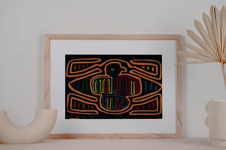 Classic Black And Orange Thunderbird Design Mola