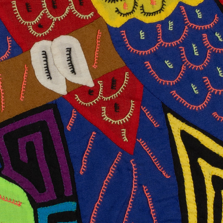 Fantasy Red Blue And Yellow Two Parrot Mola