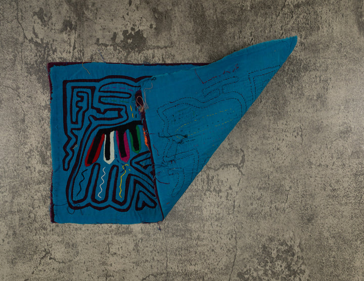 Dark Rich Blue Toucan Bird Mola