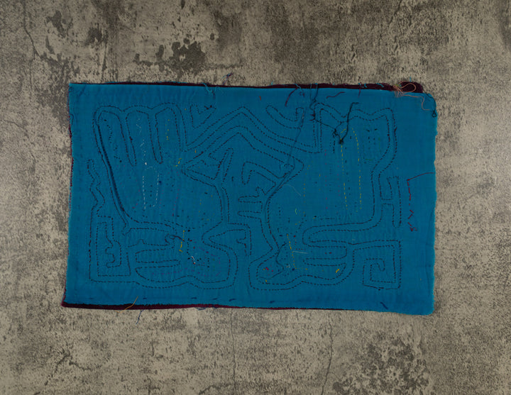 Dark Rich Blue Toucan Bird Mola