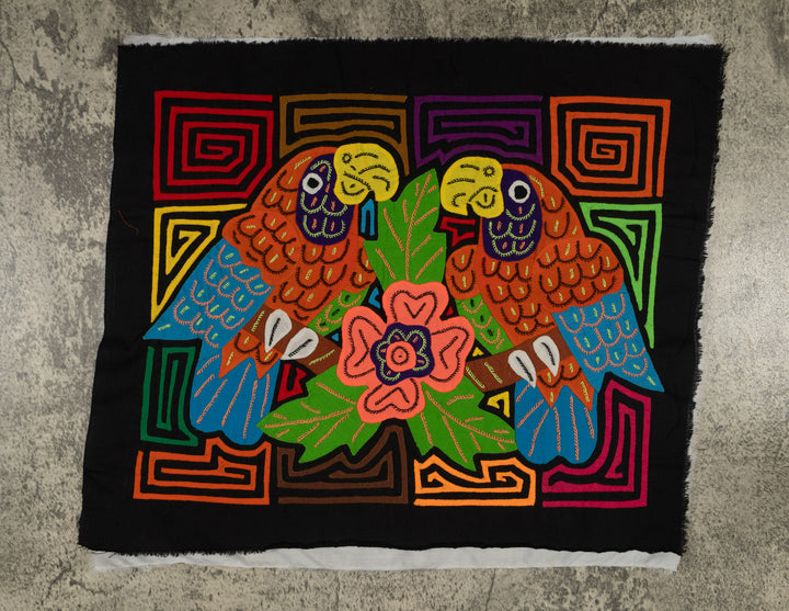 Orange And Blue Tropical Parrot Pair Mola