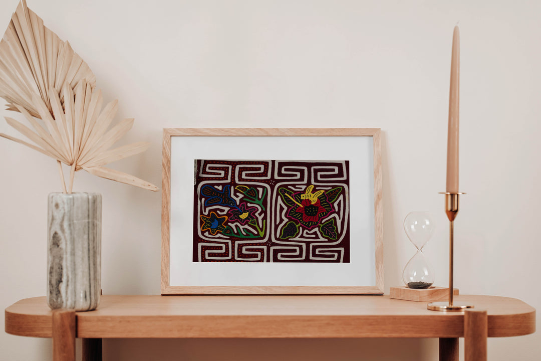 Traditional Hummingbird Bee And Flower Mola