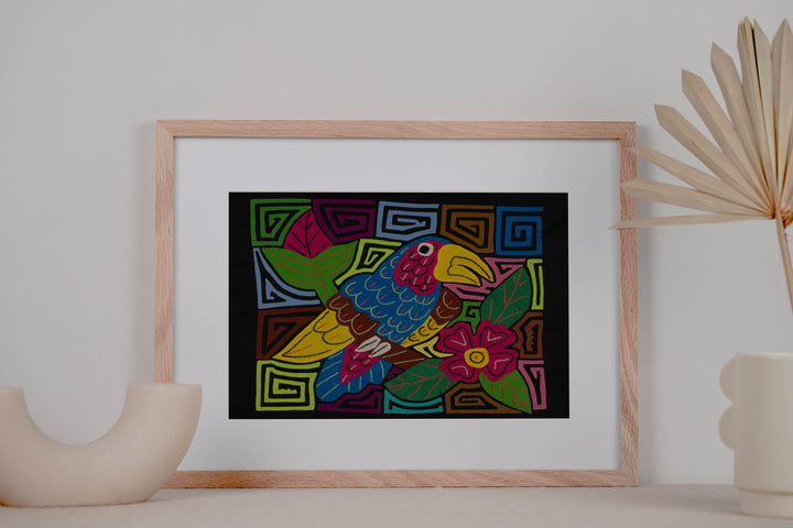 Fantasy Blue And Yellow Toucan Parrot Bird Mola