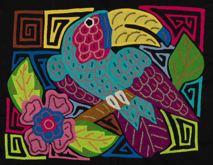 Fantasy Blue And Purple Toucan Bird Mola