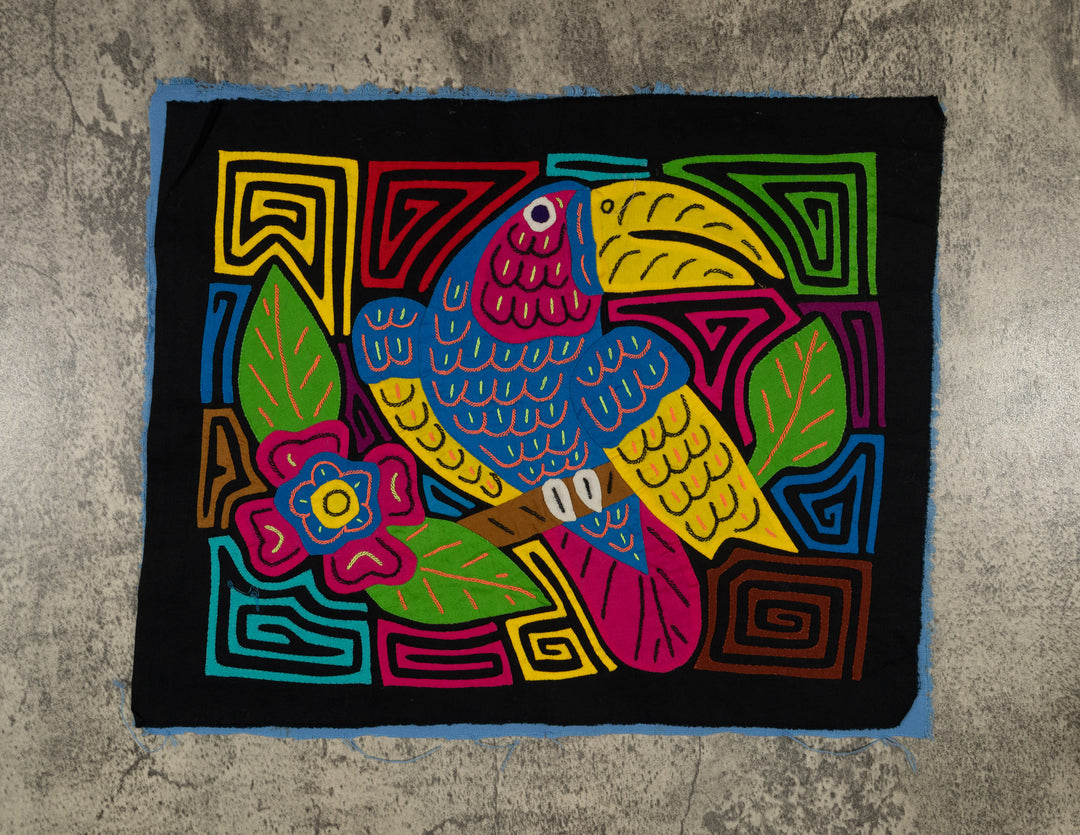 Channel-billed Toucan and Jungle Hibiscus Mola