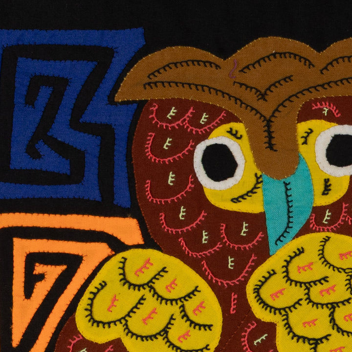 Fantasy Brown And Yellow Two Owl Bird Mola