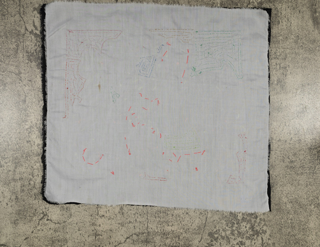 Bright Purple Toucan with Flowers Mola