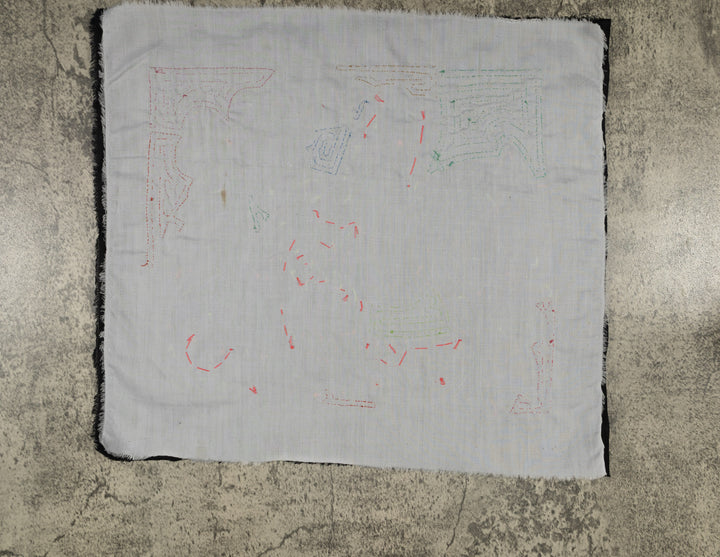 Bright Purple Toucan with Flowers Mola