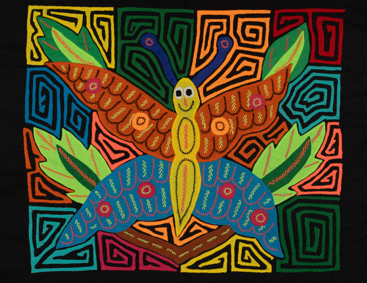 Fantasy Orange And Blue Parrot Bird Mola