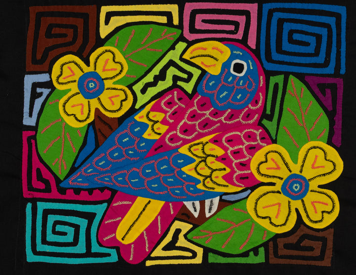 Fantasy Red Blue And Yellow Parrot Bird Mola