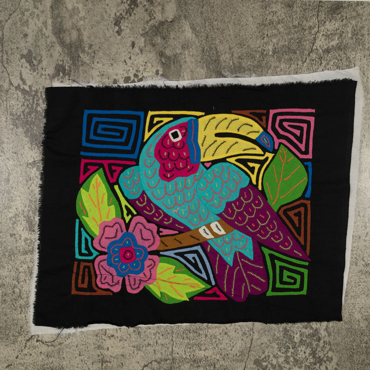 Fantasy Purple And Blue Toucan Parrot Bird Mola