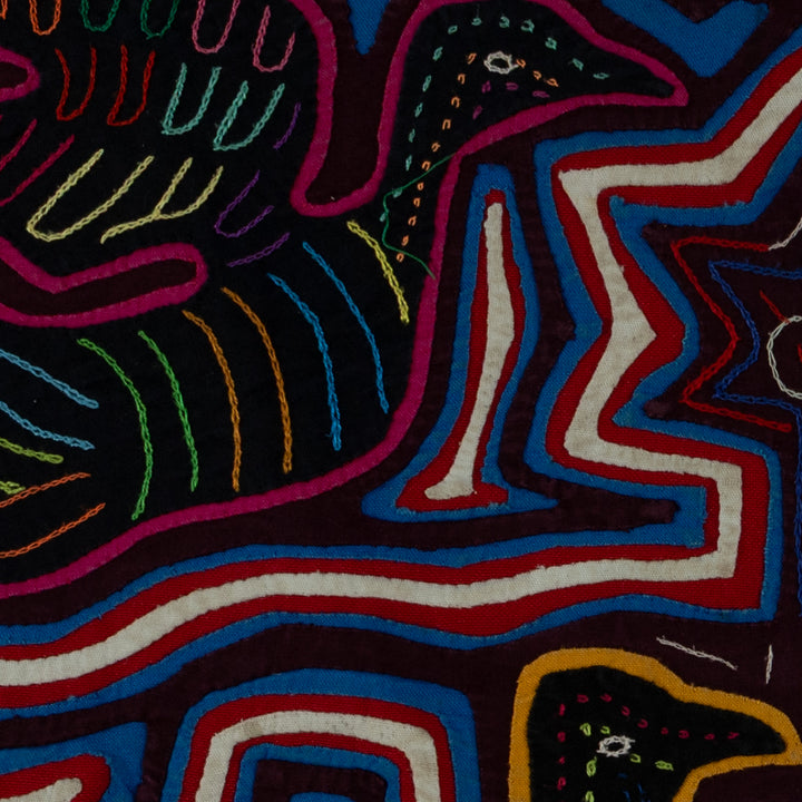 Burgundy White And Blue Ducks Mola