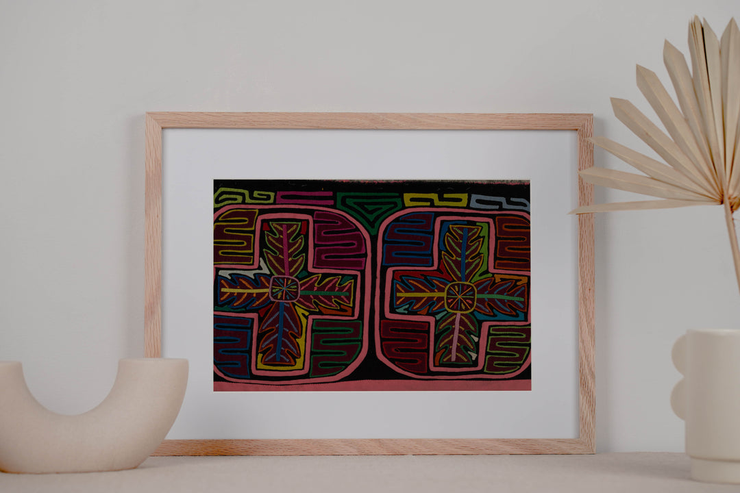 Rainbow Colors Palm Leaf Mola