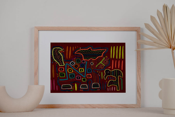 Traditional Burgundy And Orange King Of The Jungle Mola