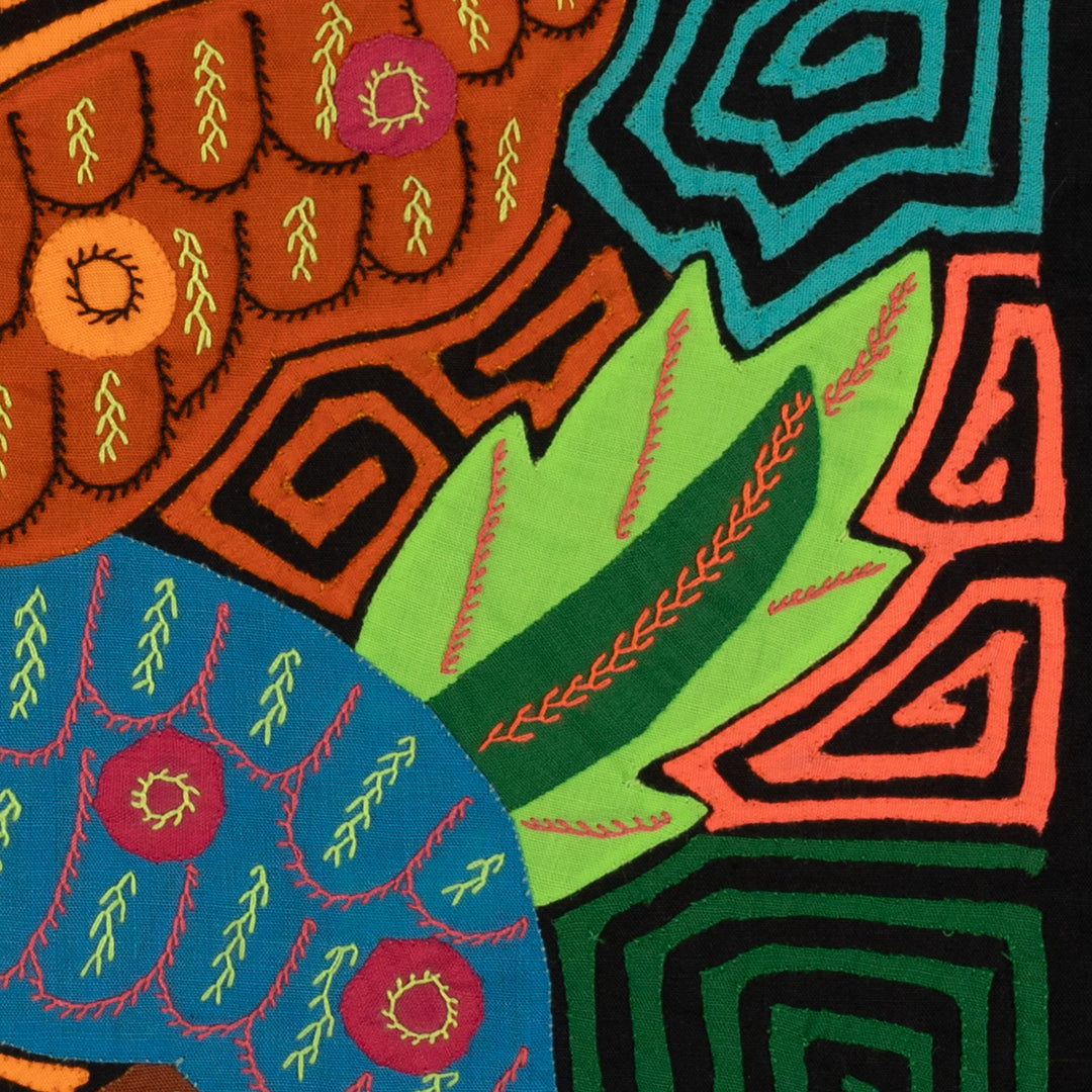 Fantasy Orange And Blue Parrot Bird Mola