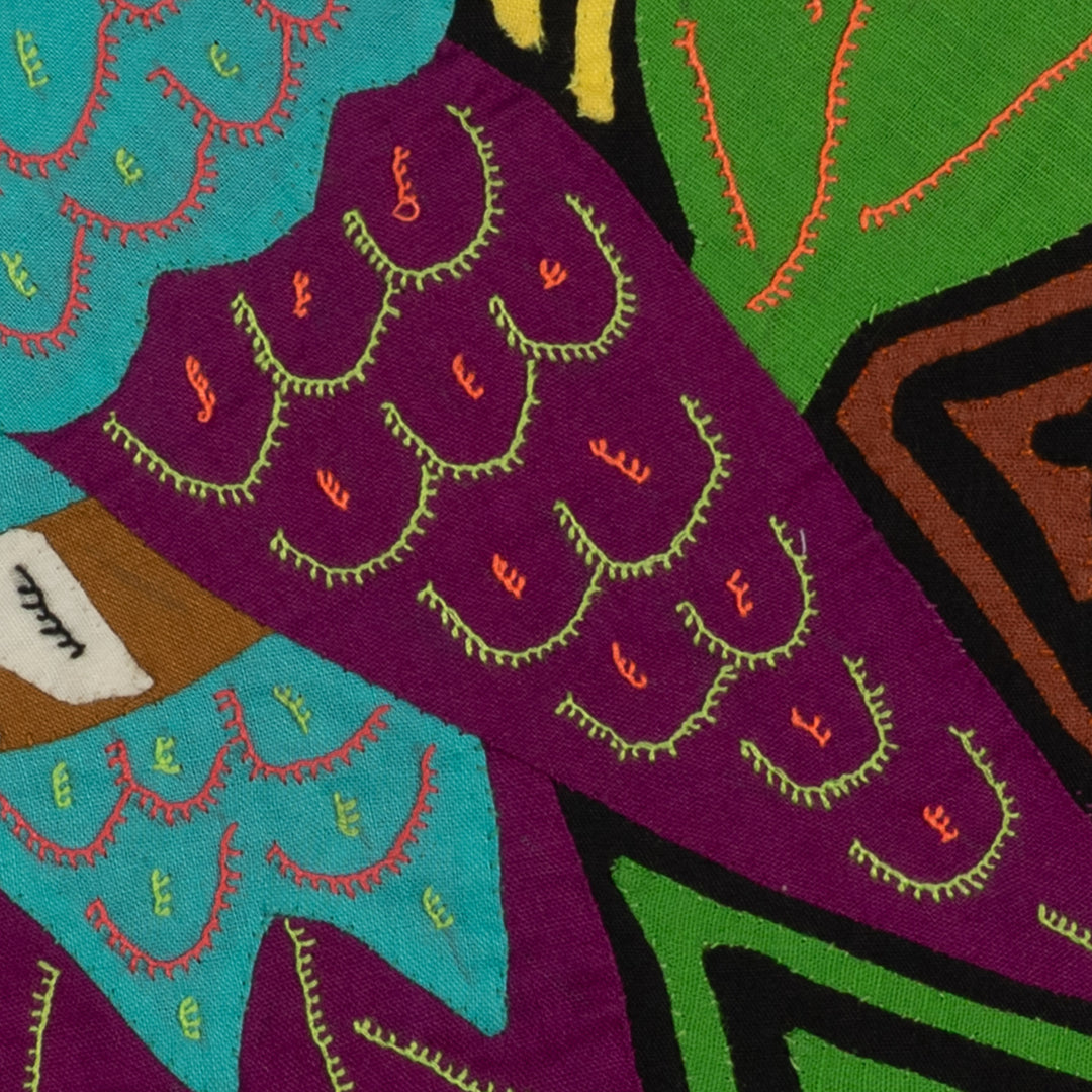 Fantasy Purple And Blue Toucan Parrot Bird Mola