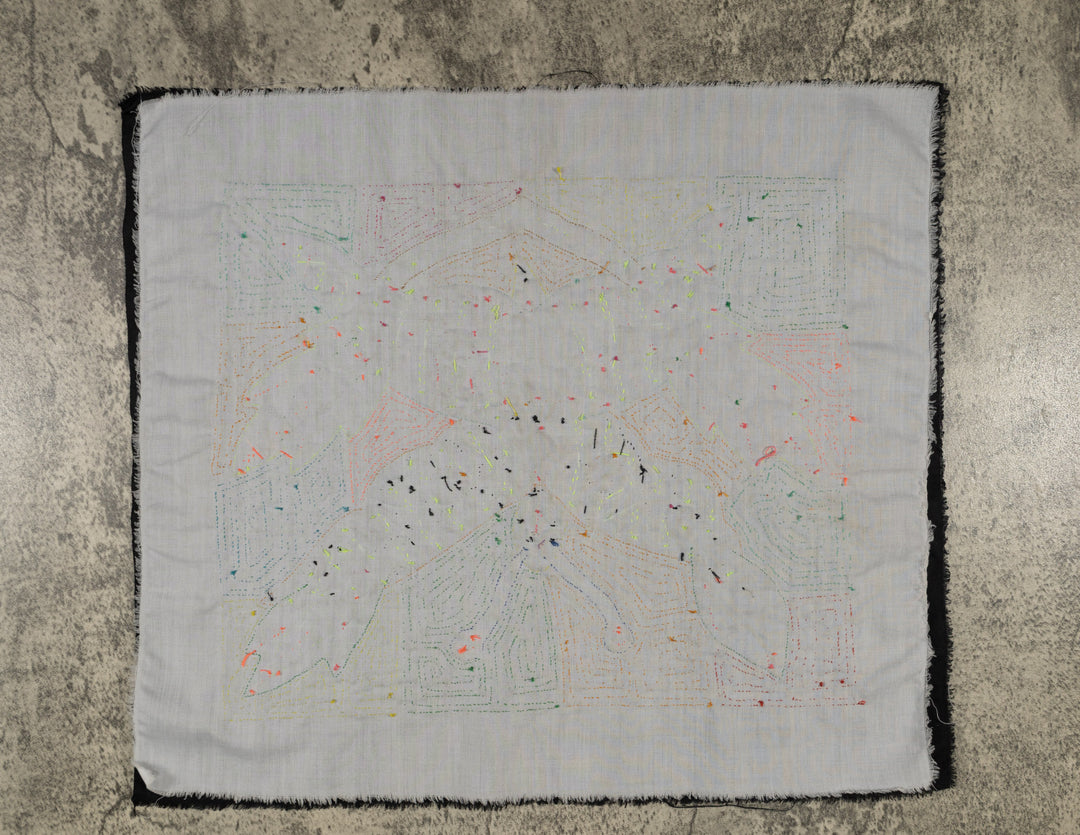 Fantasy Orange Blue And Yellow Jungle Butterfly Mola