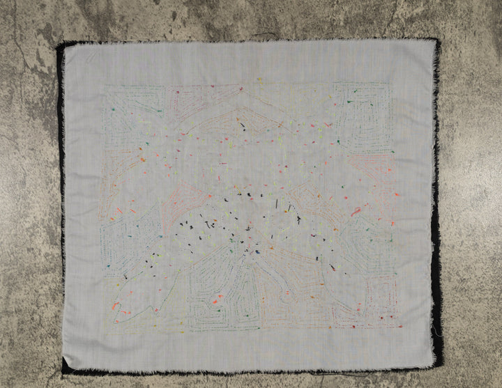 Fantasy Orange Blue And Yellow Jungle Butterfly Mola