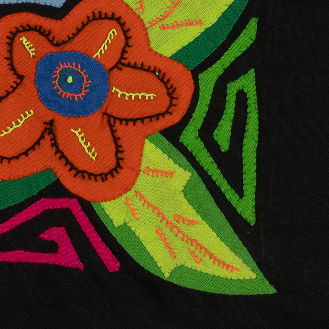 Blue-headed Parrot with Orange Flowers Mola