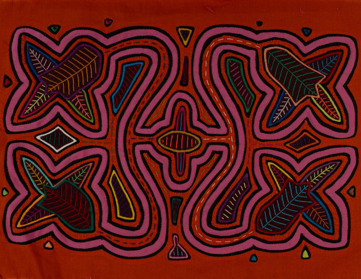 Orange And Pink Floral Flower Mola