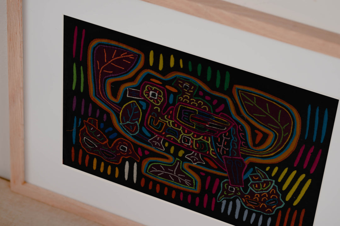 Multi-Color Mother Duck With Chick Mola