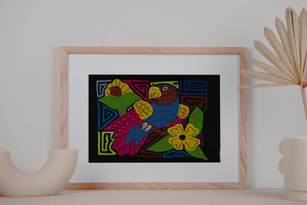 Fantasy Red Blue And Yellow Parrot Bird Mola