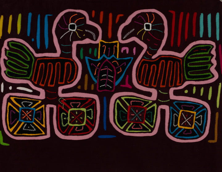 Burgundy And Pink Jungle Bird On Wheels Mola