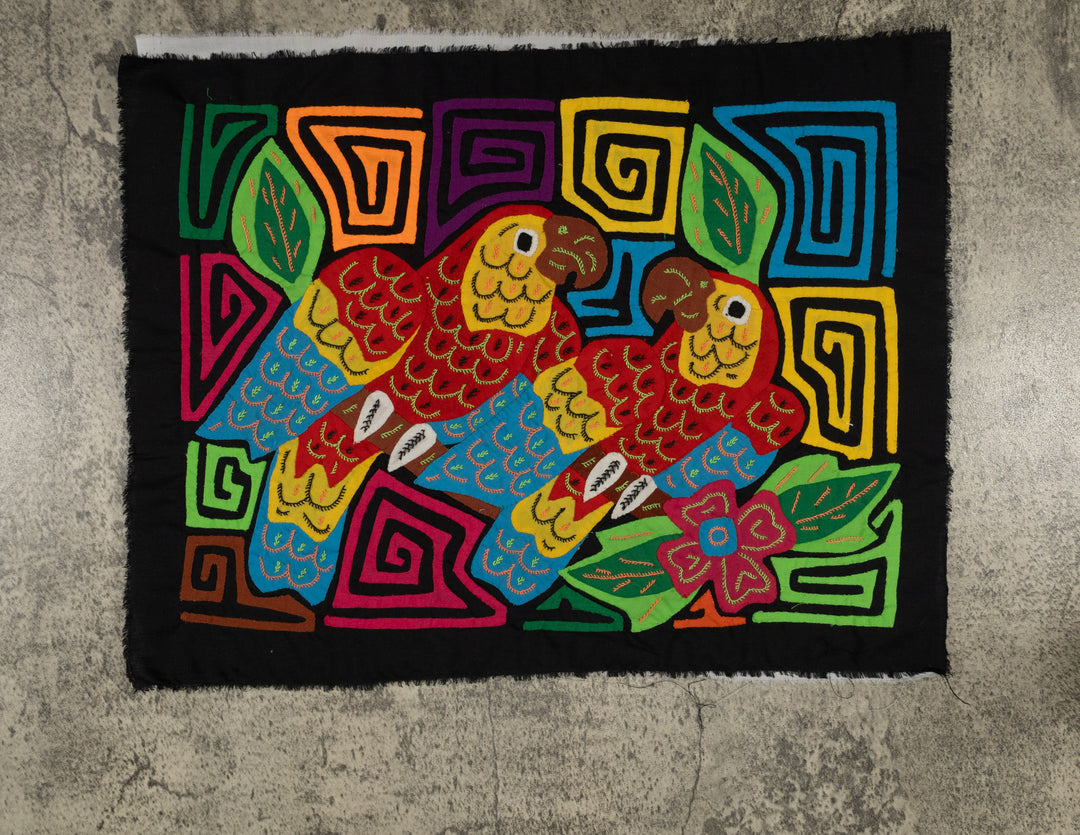 Fantasy Red Yellow And Blue Two Parrot Bird Mola