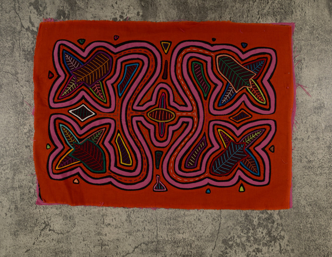 Orange And Pink Floral Flower Mola