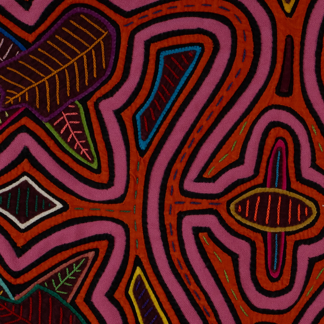 Orange And Pink Floral Flower Mola