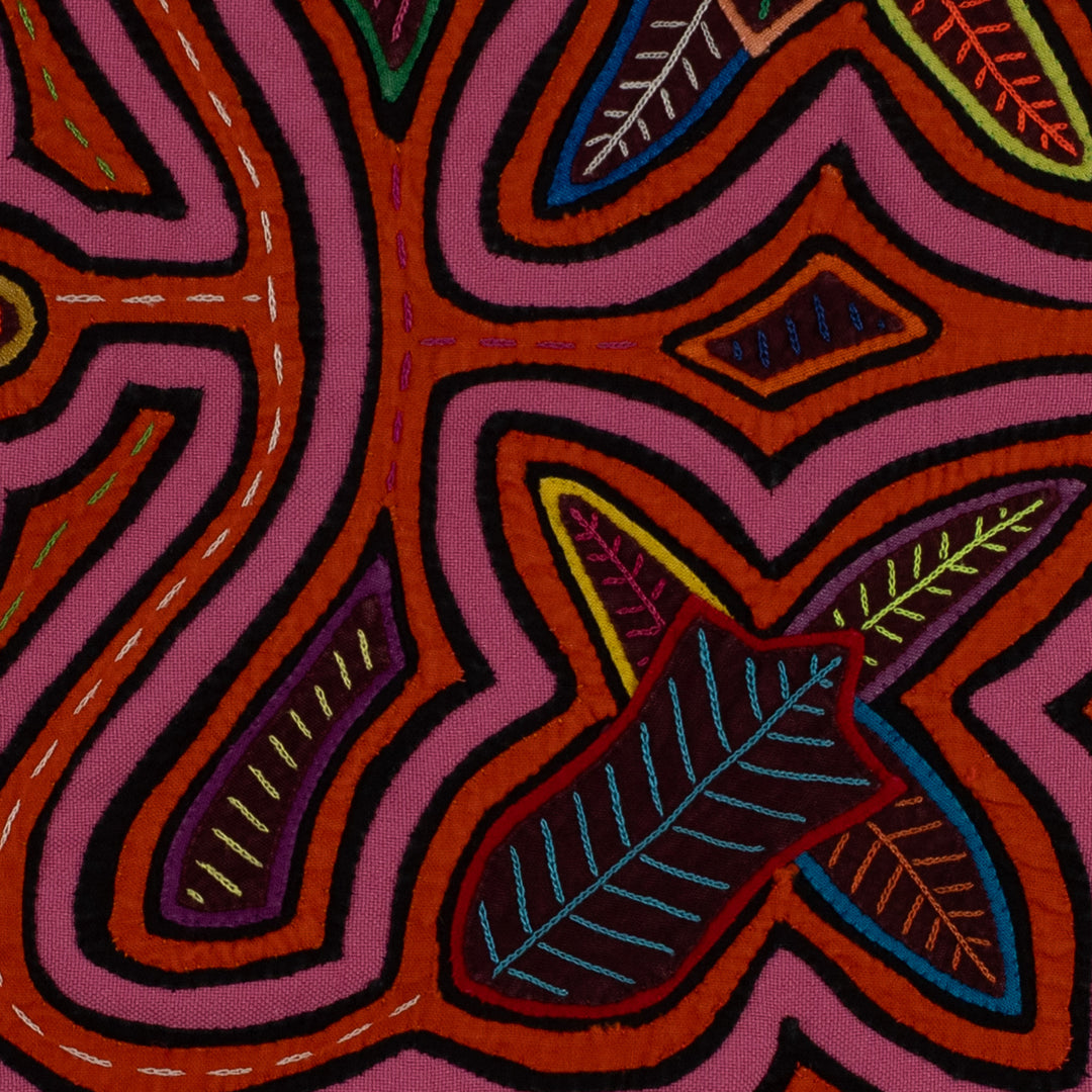 Orange And Pink Floral Flower Mola