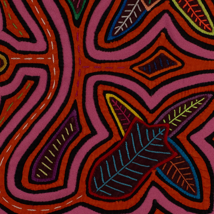 Orange And Pink Floral Flower Mola