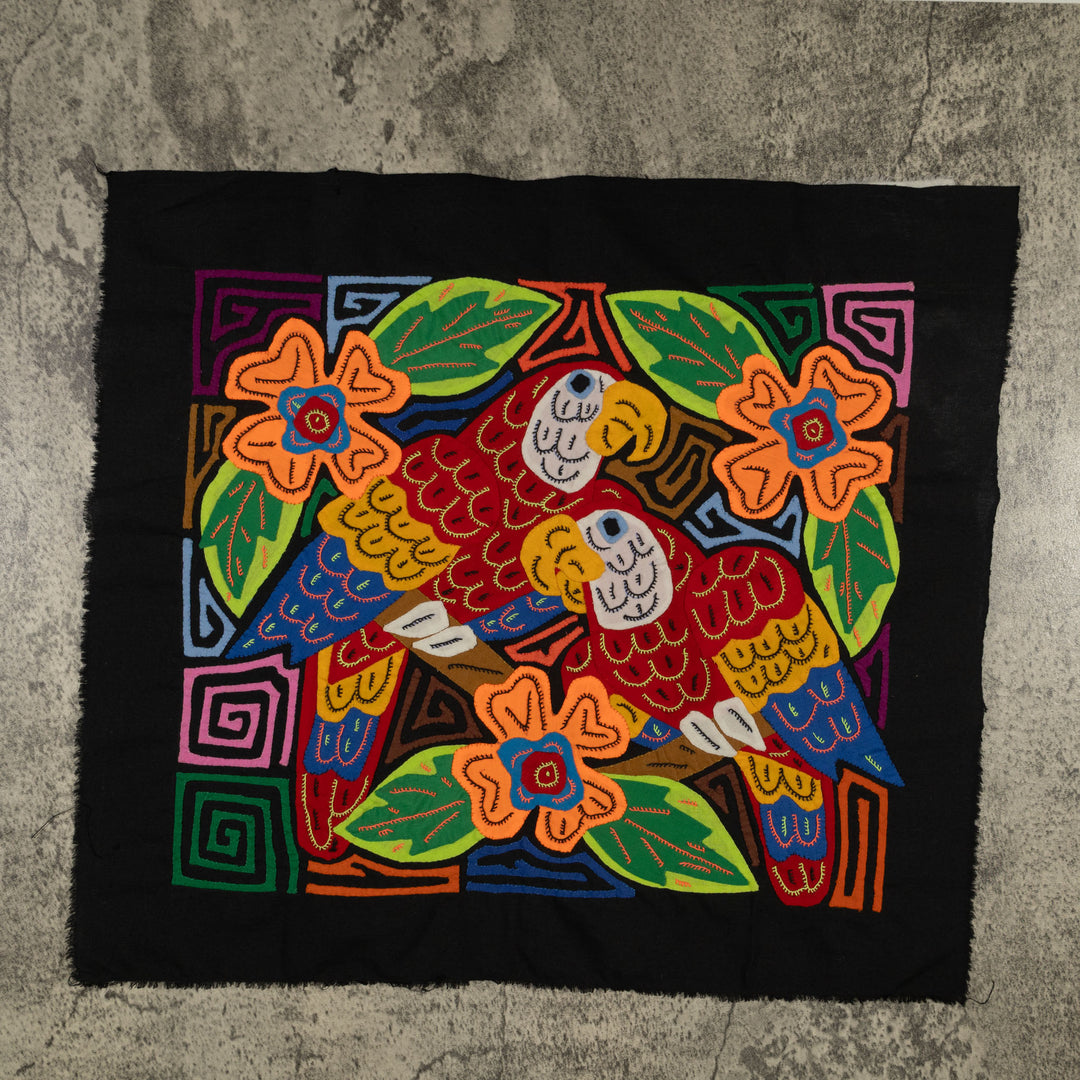 Fantasy Red Yellow And Blue Two Parrot Bird Mola