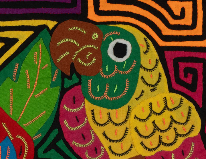 Fantasy Orange Blue And Yellow Two Parrot Bird Mola