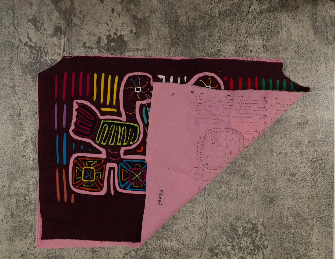 Burgundy And Pink Jungle Bird On Wheels Mola