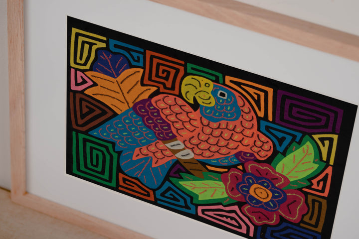 Fantasy Orange And Blue Parrot Bird Mola (Copy)