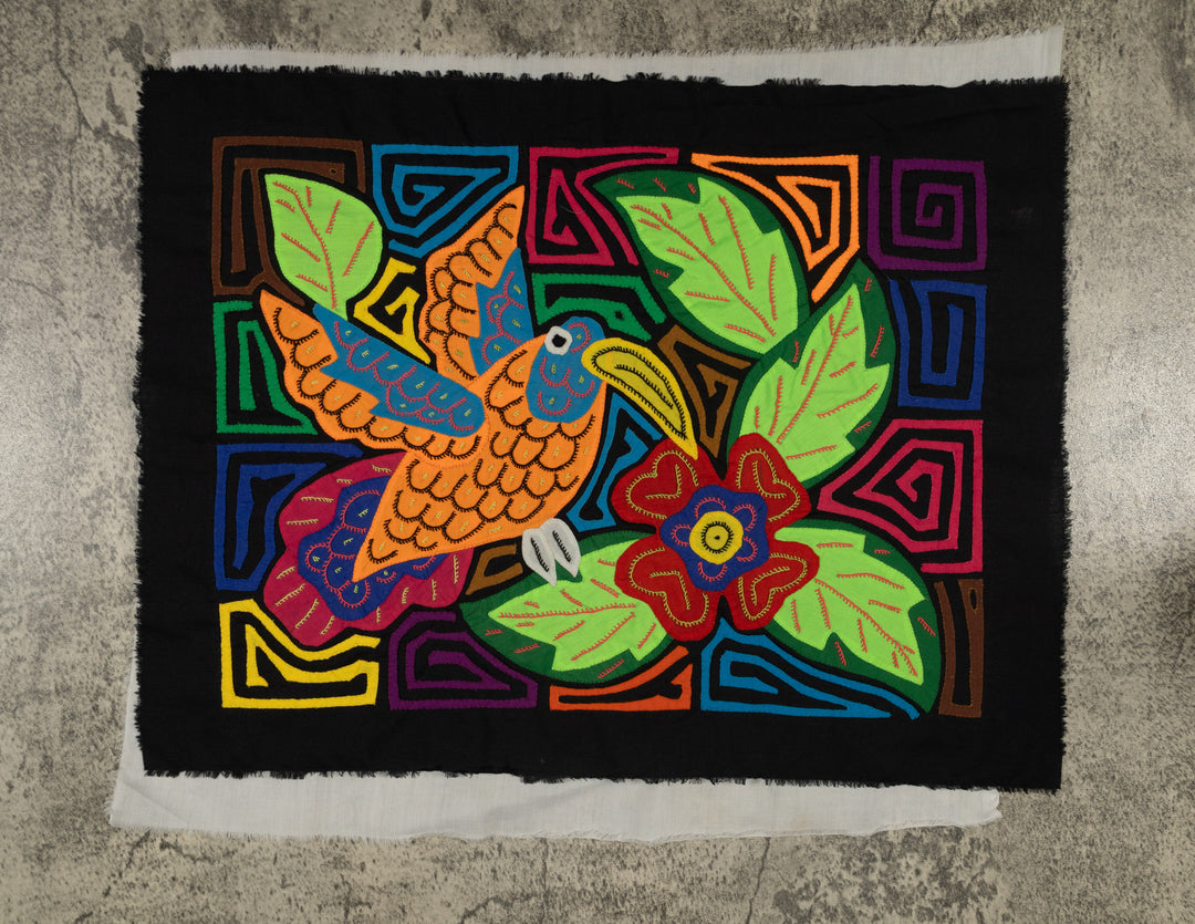 Colorful Hummingbird Feeding on Flower Mola