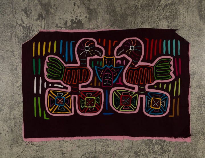 Burgundy And Pink Jungle Bird On Wheels Mola