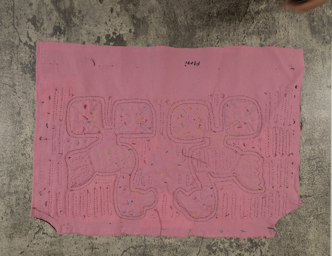 Burgundy And Pink Jungle Bird On Wheels Mola