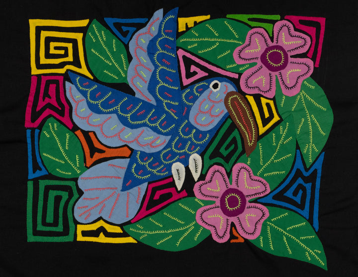 Fantasy Blue Gray And Pink Hummingbird Mola