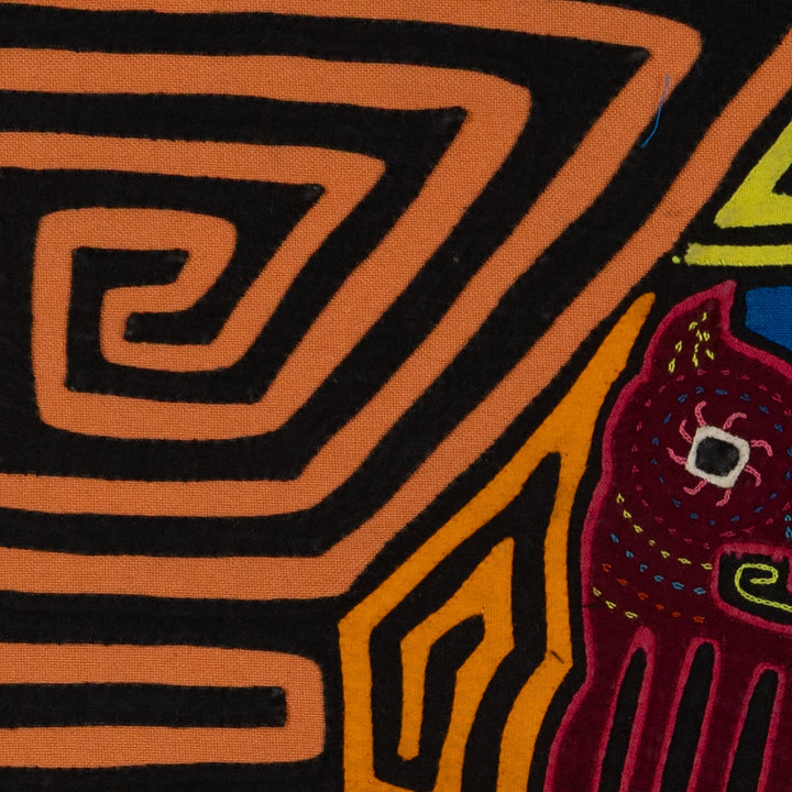 Traditional Black And Orange Jungle Rascal Mola