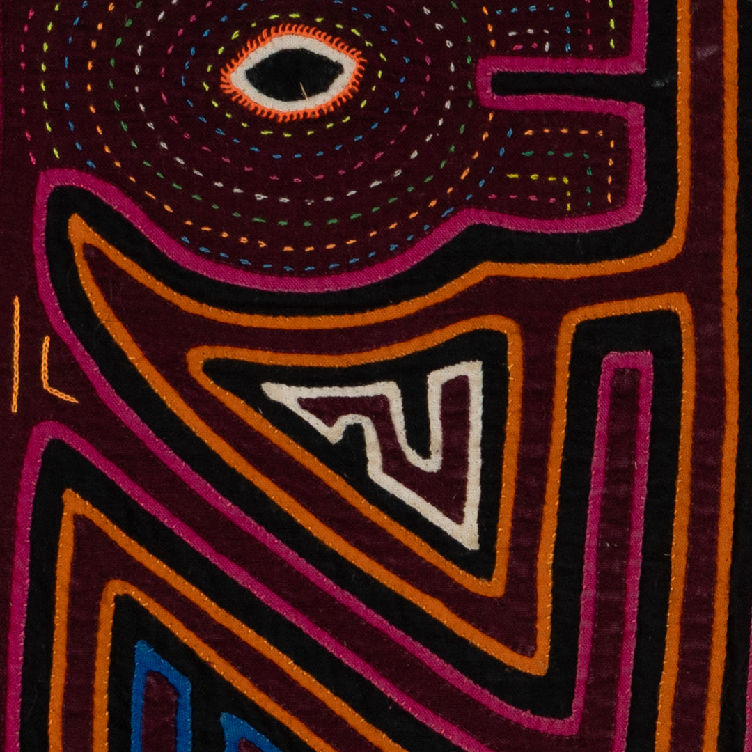 Traditional Purple Black And Gold Prayer Buddies Mola