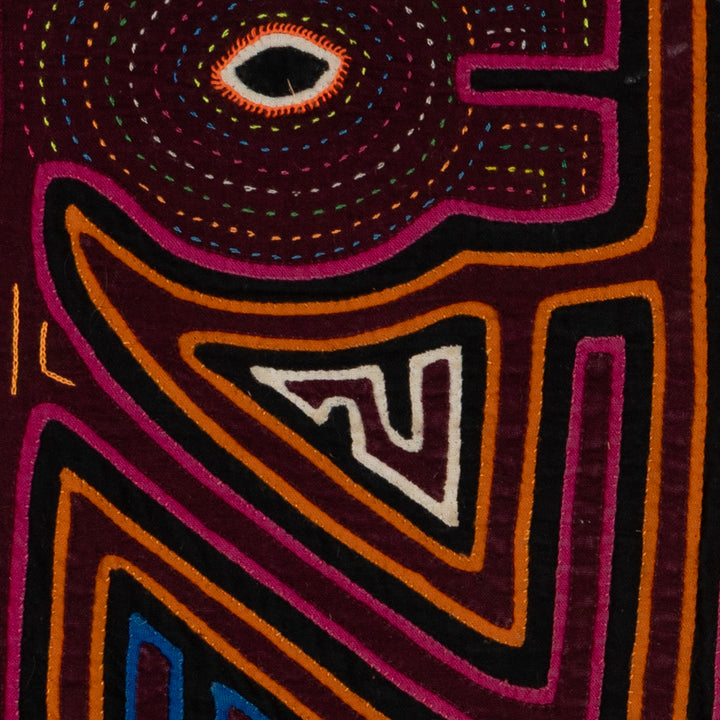 Traditional Purple Black And Gold Prayer Buddies Mola