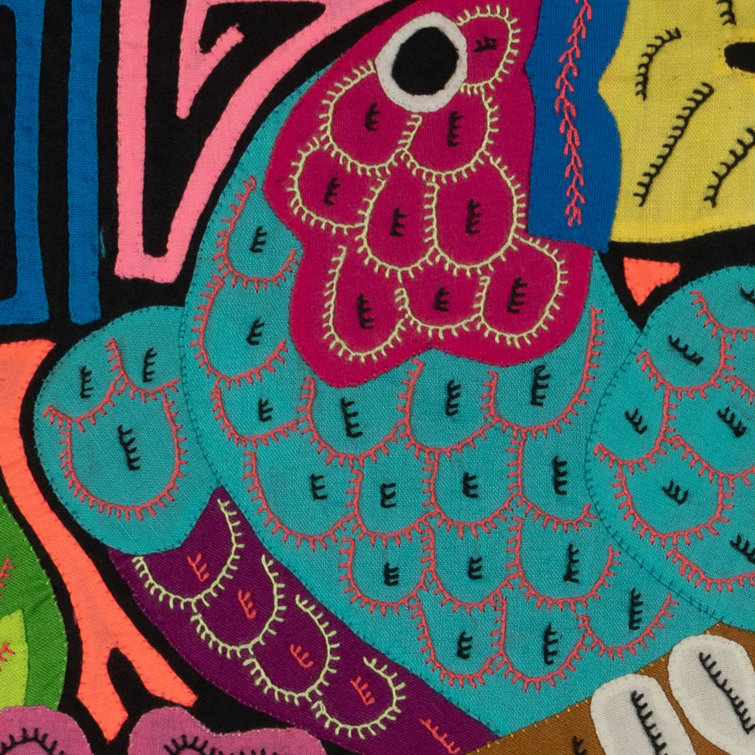 Fantasy Purple And Blue Toucan Parrot Bird Mola