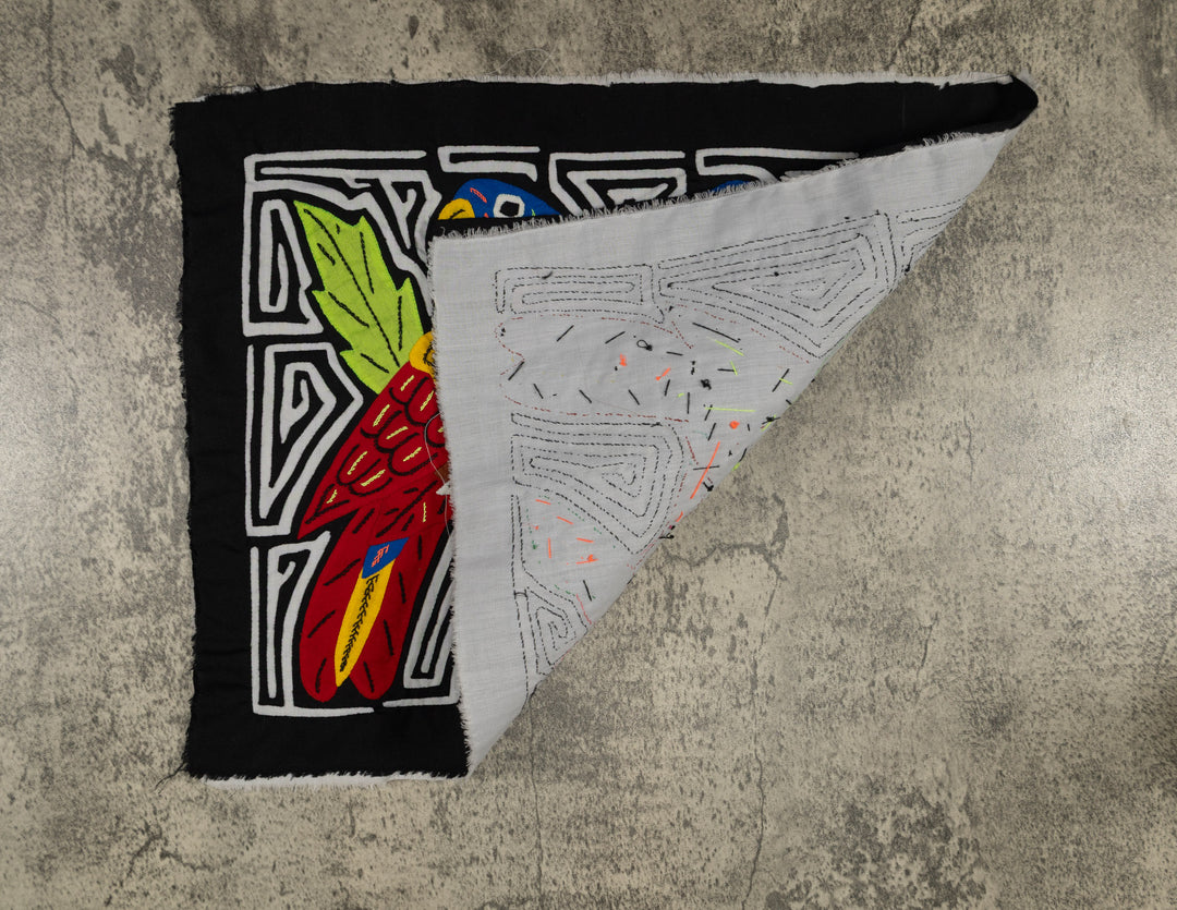 Fantasy Red Black And White Two Parrot Bird Mola