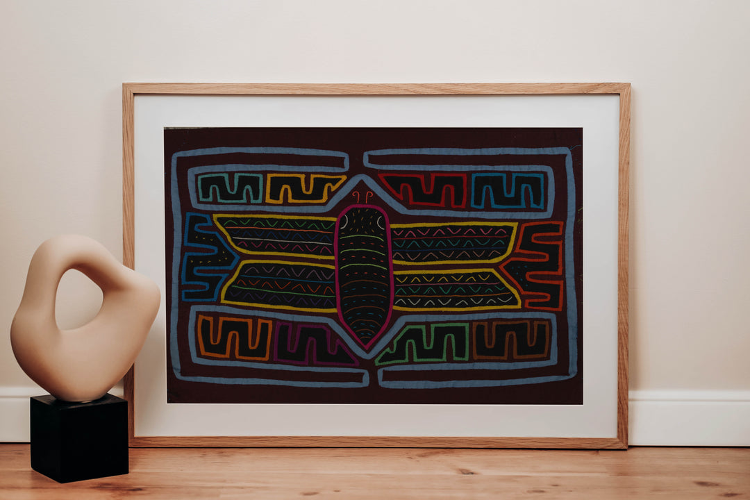 Classic Burgundy And Blue Butterfly Mola